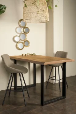 Boomstam Bartafel Ultimo Acaciahout Zwart 160 x 90 cm - Loft24.nl