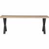 Boomstam Eettafel Tablo Eikenhout, met X-poot - 200cm - Loft24.nl