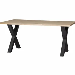 Boomstam Eettafel Tablo Eikenhout, met X-poot - 180cm - Loft24.nl