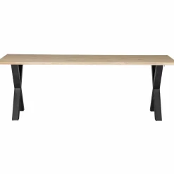 Boomstam Eettafel Tablo Eikenhout, met X-poot - 220cm - Loft24.nl