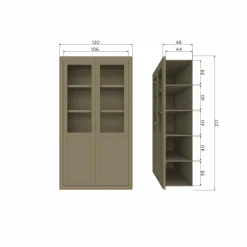 Buffetkast Gunnar Grenenhout, 217 x 120cm, kleur Zwart - Loft24.nl