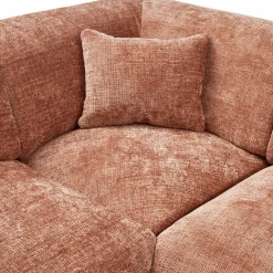 Cloud hoekbank links geweven chenille terra - Loft24.nl