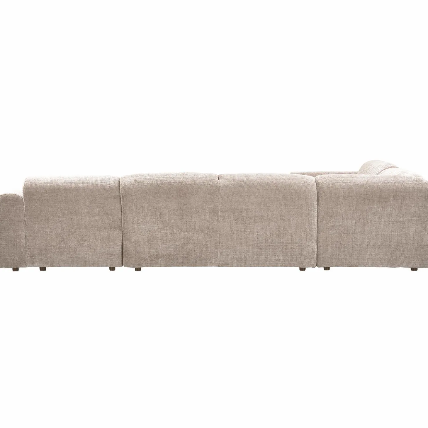 Cloud hoekbank links geweven chenille naturel - Loft24.nl