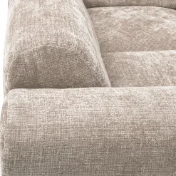 Cloud hoekbank links geweven chenille naturel - Loft24.nl