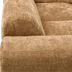 Cloud hoekbank links geweven chenille honinggeel - Loft24.nl