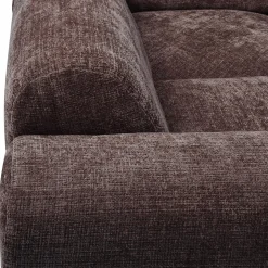 Cloud hoekbank links geweven chenille warm bruin - Loft24.nl