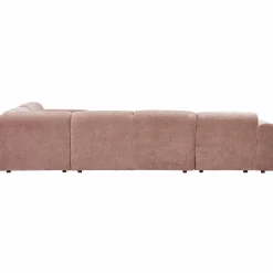 Cloud hoekbank rechts geweven chenille taupe/roze - Loft24.nl