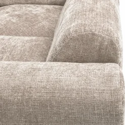 Cloud hoekbank rechts geweven chenille naturel - Loft24.nl
