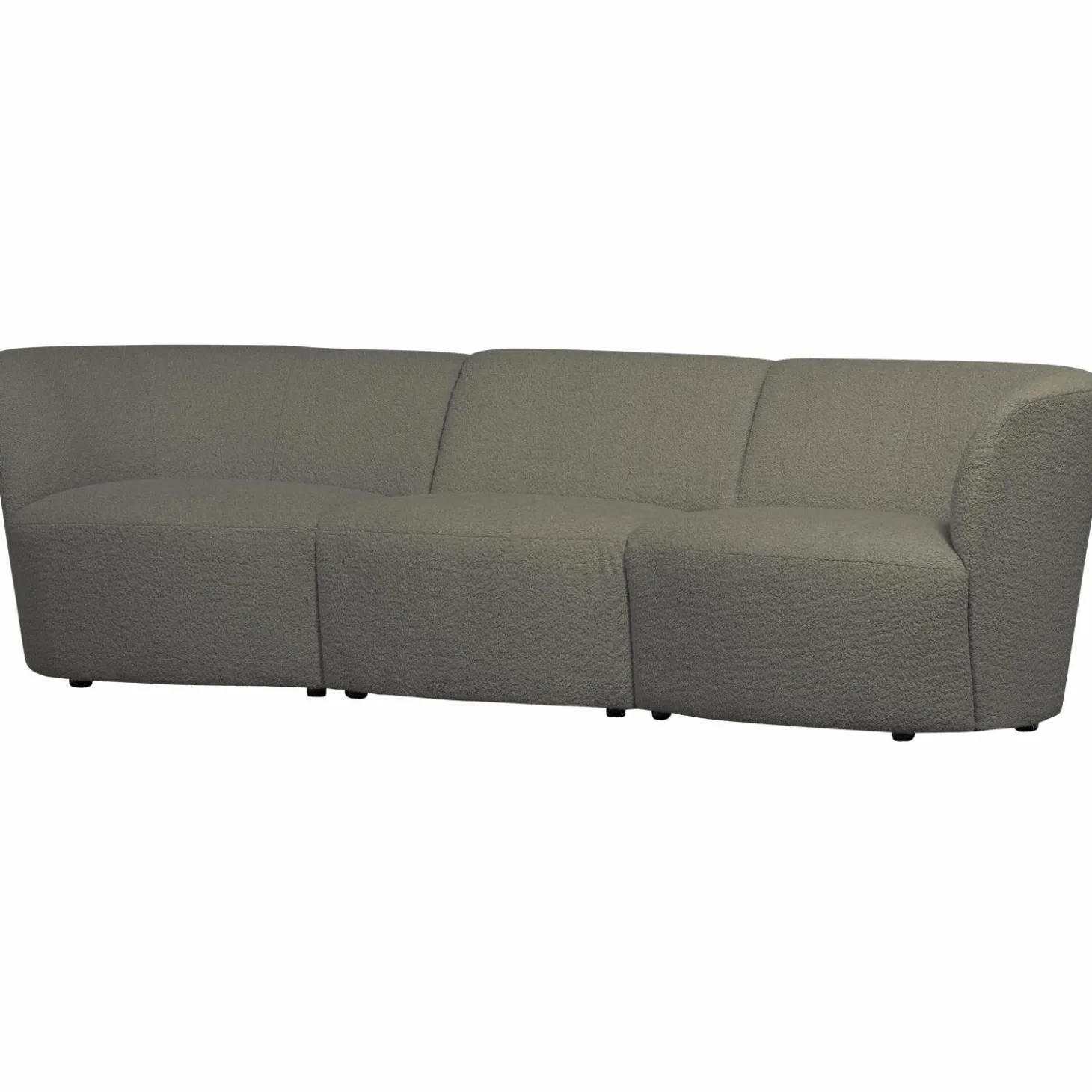 Coco 3-zits bouclé warm groen - Loft24.nl