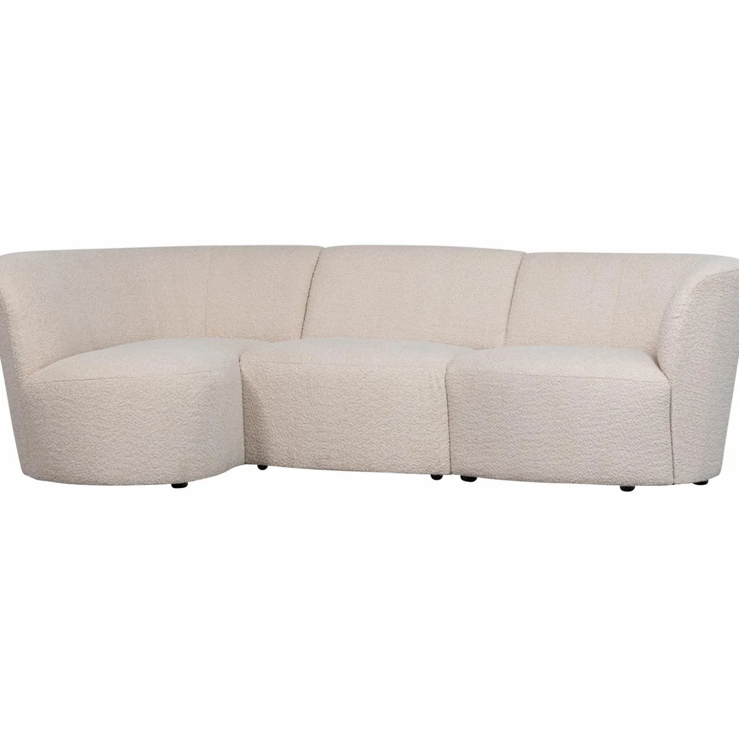 Coco 3-zits ronding links bouclé creme - Loft24.nl