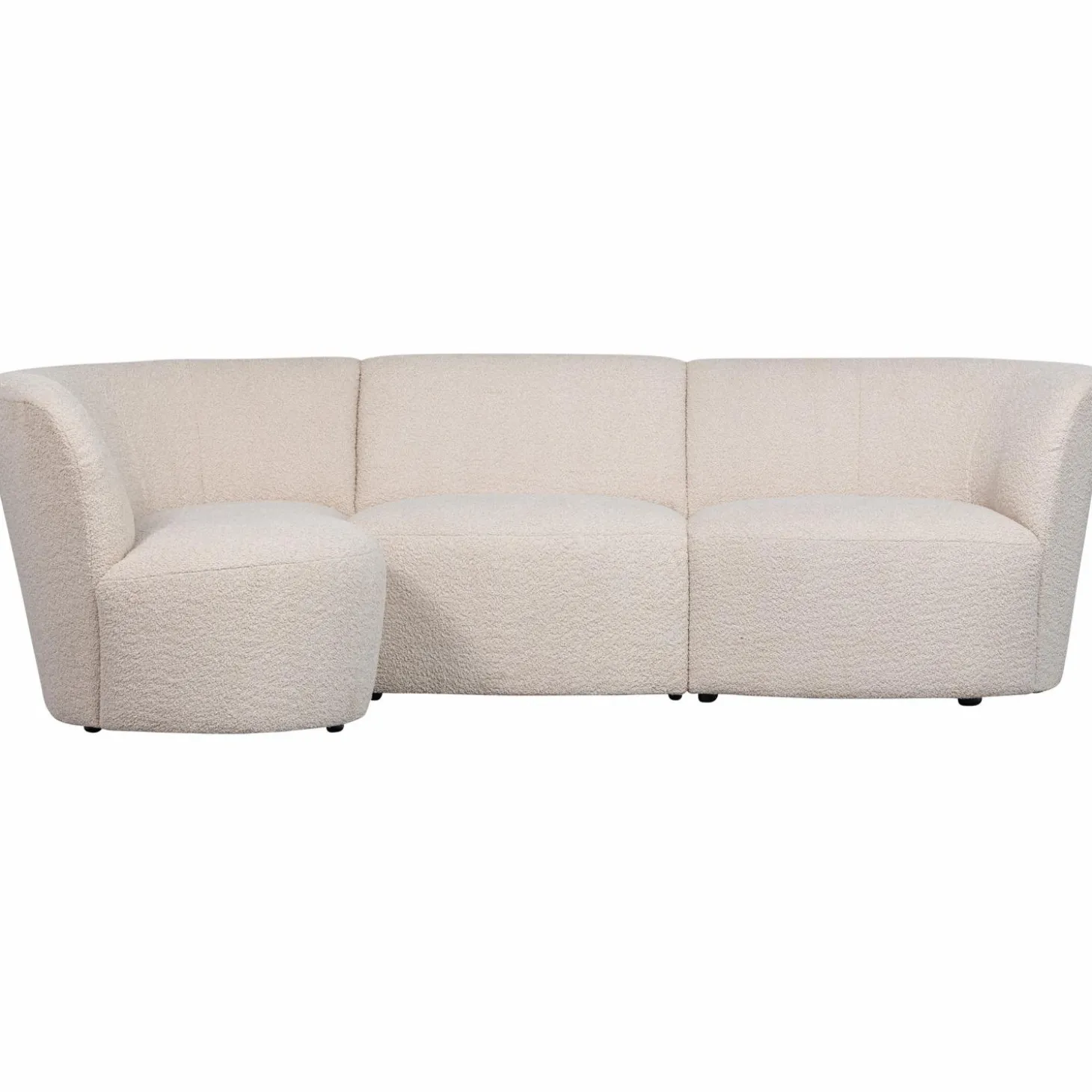 Coco 3-zits ronding links bouclé creme - Loft24.nl
