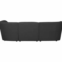 Coco 3-zits ronding rechts bouclé donkergrijs - Loft24.nl