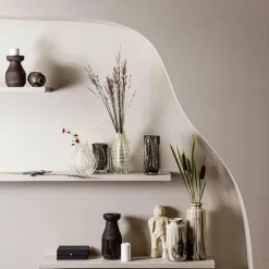 Crown handgevormde vaas glas off white 30x12cm - Loft24.nl