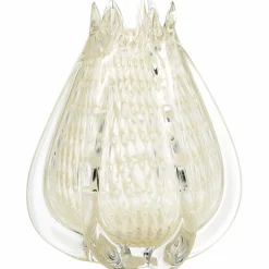 Crown handgevormde vaas glas off white 24x18cm - Loft24.nl