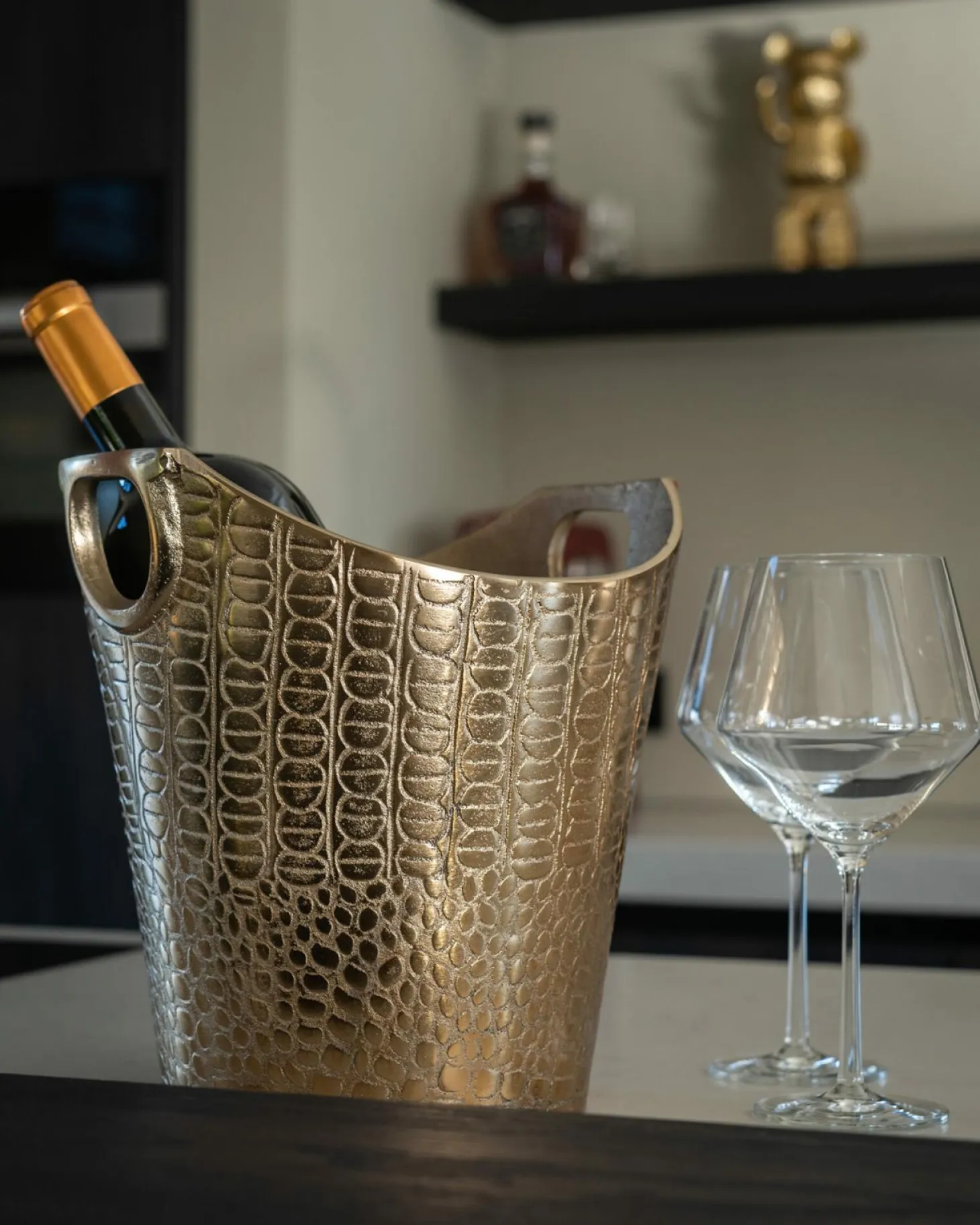 Decoratie Beer kleur goud - Loft24.nl