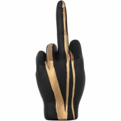 Decoratie Hand Middelvinger kleur Zwart/Goud - Loft24.nl