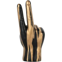 Decoratie Hand Peace kleur Zwart/Goud - Loft24.nl