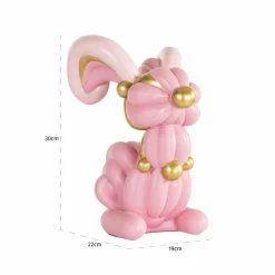 Decoratie Rabbit 31cm kleur Roze - Loft24.nl