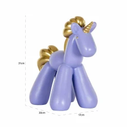 Decoratie Unicorn 31cm kleur Paars - Loft24.nl