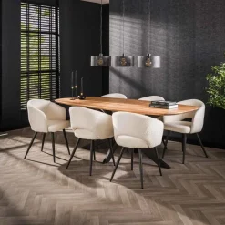 Deens Ovale Eettafel Arhus Solid 180cm - Acaciahout - Loft24.nl