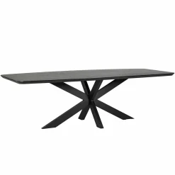 Deens Ovale Eettafel Bonvoy Eiken 235 x 100 cm - Zwart - Loft24.nl
