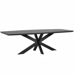 Deens Ovale Eettafel Bonvoy Eiken 260 x 100 cm - Zwart - Loft24.nl