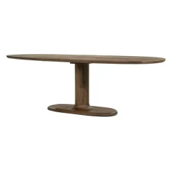 Deens Ovale Eettafel Coco Mangohout 240 x 110 cm - Lichtbruin - Loft24.nl