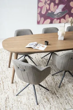 Deens Ovale Eettafel Elijah 220 x 100cm - kleur Bruin - Loft24.nl