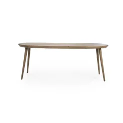 Deens Ovale Eettafel Elijah 220 x 100cm - kleur Bruin - Loft24.nl