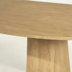 Deens Ovale Eettafel Lune Mangohout 240 x 105 cm - Naturel - Loft24.nl