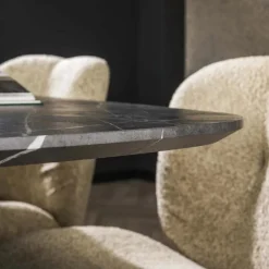 Deens Ovale Eettafel Mousa Keramieklook 215 x 105cm - Loft24.nl