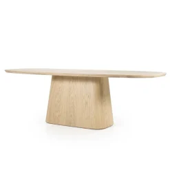 Deens Ovale Eettafel Nola Eikenhout 250 x 110 cm - Naturel - Loft24.nl