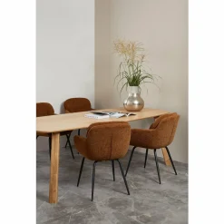 Deens Ovale Eettafel Tablo Eikenhout, Met Haarlem 4-standen poot - 220 cm - Transparant - Loft24.nl