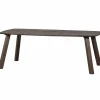 Deens Ovale Eettafel Tablo Eikenhout, Met Haarlem 4-standen poot - 220 cm - Mystic Brown - Loft24.nl