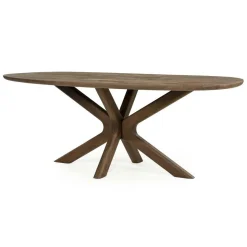 Deens Ovale Eettafel Tycho Mangohout 210 x 110 cm - Lichtbruin - Loft24.nl