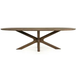 Deens Ovale Eettafel Tycho Mangohout 260 x 110 cm - Lichtbruin - Loft24.nl