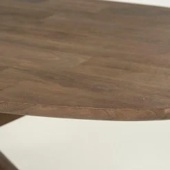 Deens Ovale Eettafel Tycho Mangohout 260 x 110 cm - Lichtbruin - Loft24.nl