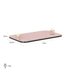 Dienblad Jalien 43 x 25cm kleur Roze - Loft24.nl