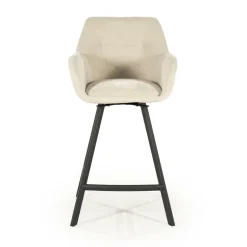 Draaibare Barkruk Bliss - Beige (zithoogte 69cm) - Loft24.nl