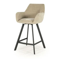 Draaibare Barkruk Bliss - Taupe (zithoogte 69cm) - Loft24.nl