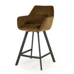 Draaibare Barkruk Bliss - Mosterd (zithoogte 69cm) - Loft24.nl