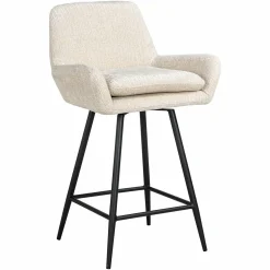 Draaibare Barstoel Linsey Beige - zithoogte 68cm - Loft24.nl