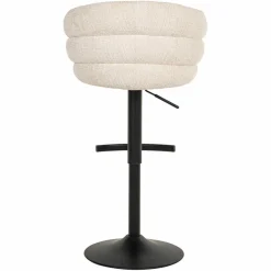 Draaibare Barstoel Nikki Chenille - Beige - Loft24.nl
