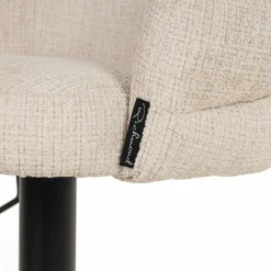 Draaibare Barstoel Nikki Chenille - Beige - Loft24.nl