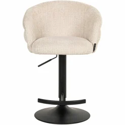 Draaibare Barstoel Nikki Chenille - Beige - Loft24.nl