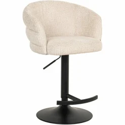 Draaibare Barstoel Nikki Chenille - Beige - Loft24.nl