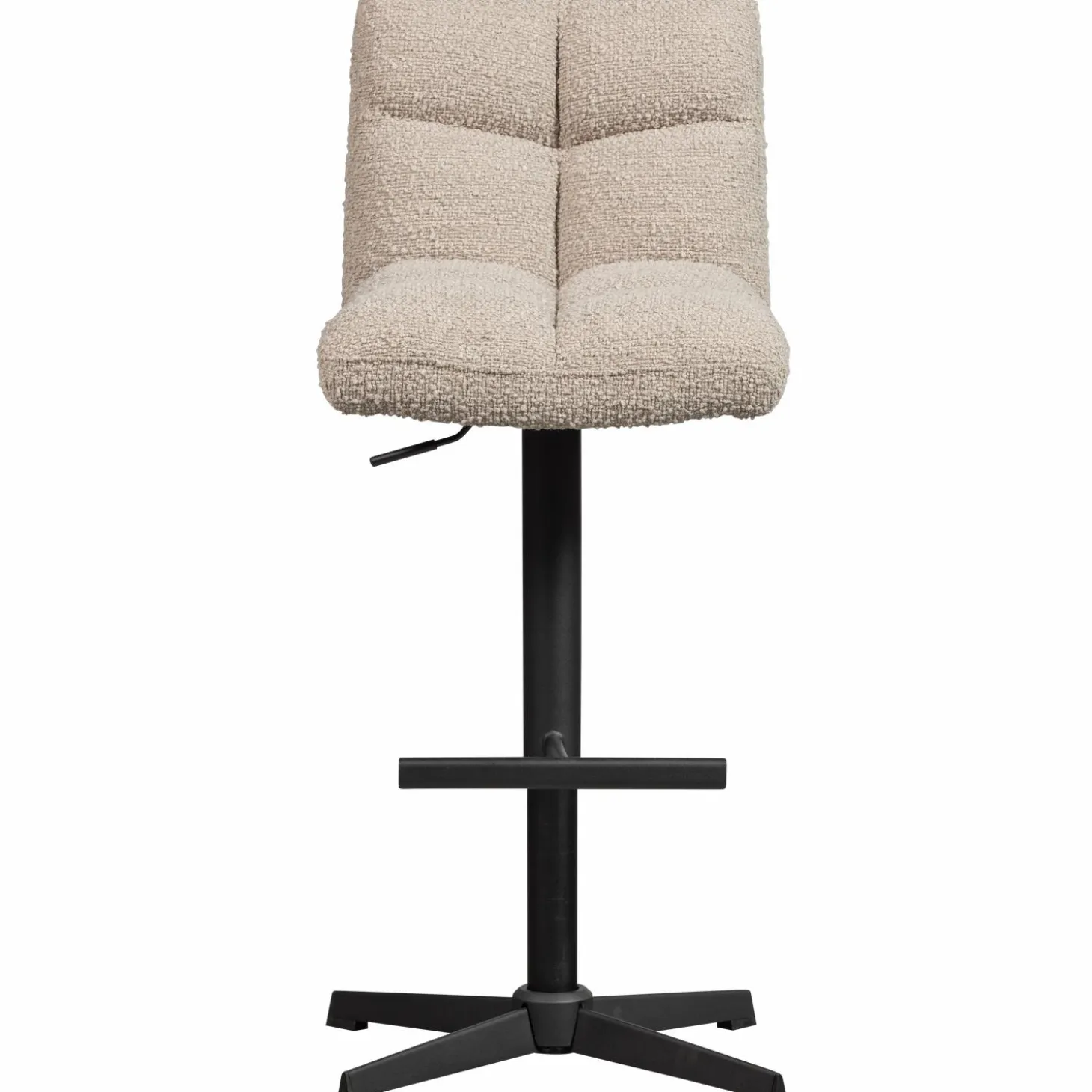 Draaibare Barstoel Vinny Bouclé - Zand (zithoogte 60-80cm) - Loft24.nl