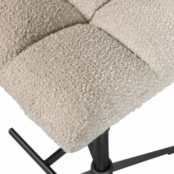 Draaibare Barstoel Vinny Bouclé - Zand (zithoogte 60-80cm) - Loft24.nl