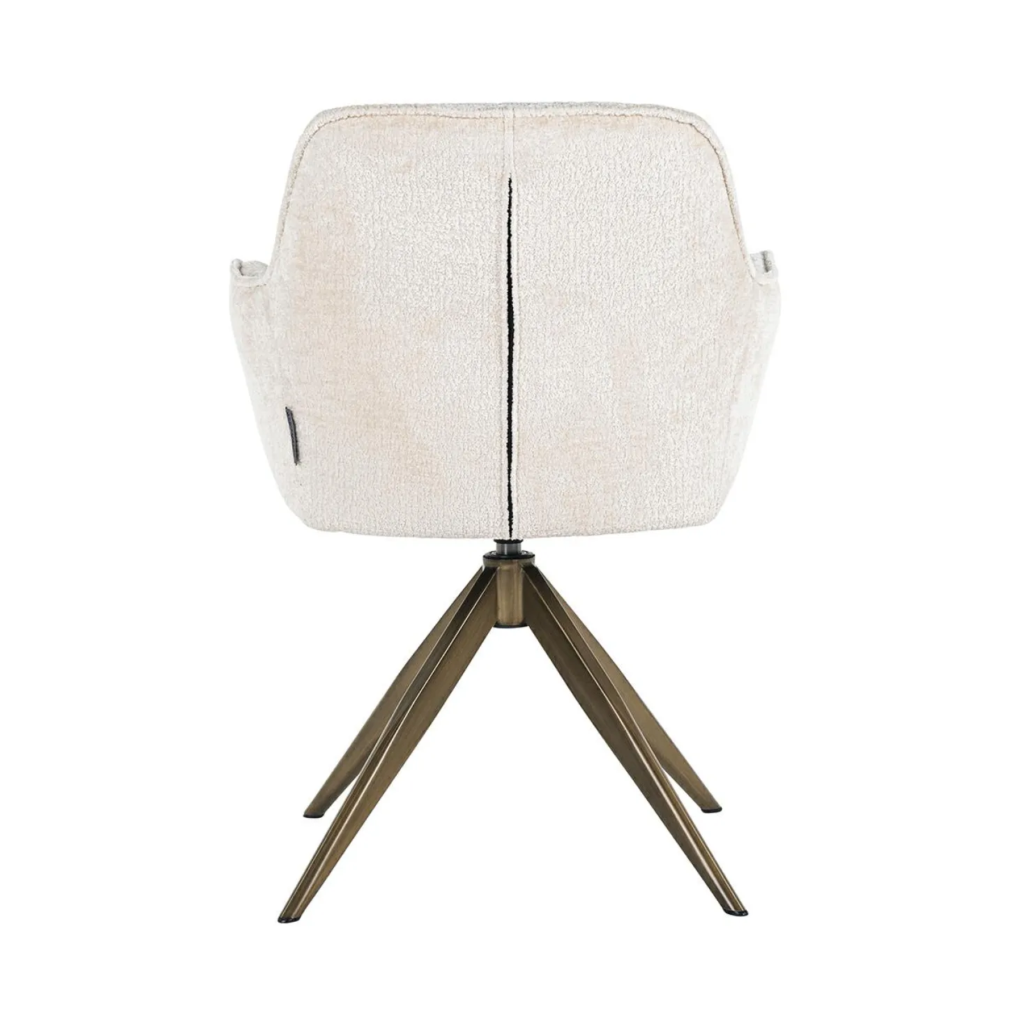 Draaibare Eetkamerstoel Aline Chenille kleur Wit - Loft24.nl