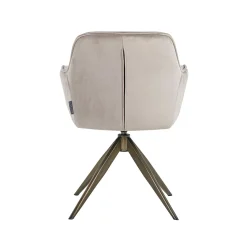 Draaibare Eetkamerstoel Aline Velvet kleur Khaki - Loft24.nl